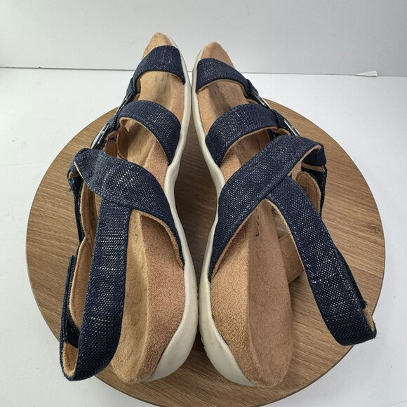 Vionic Womens Amber Adjustable 3 Strap Sandals Navy Denim Size 8.5 - Picture 6 of 8